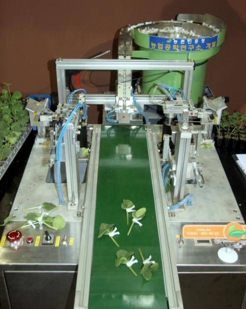 Photo of robotic grafting machine.